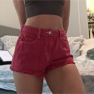 PacSun Red denim shorts size 27